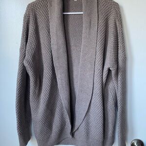Madewell Taupe Open Knit Cardigan Size S Cozy Minimalist Coastal Grandma Basic